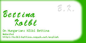 bettina kolbl business card