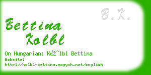 bettina kolbl business card